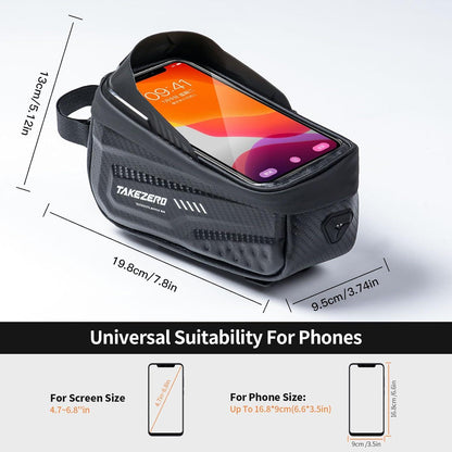 Fahrradtasche wasserdicht mit Handyhalterung für Mountainbikes 6,8