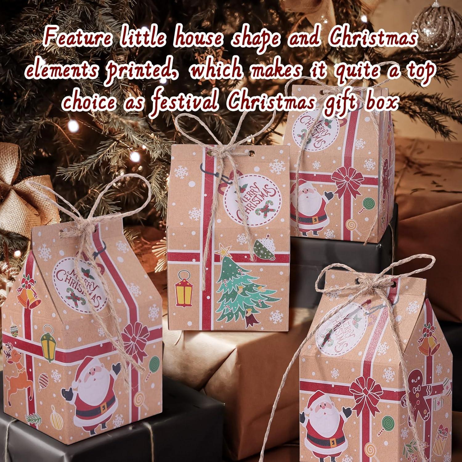 Weihnachten Party Geschenkboxen Kraftpapier Süßigkeitskästen