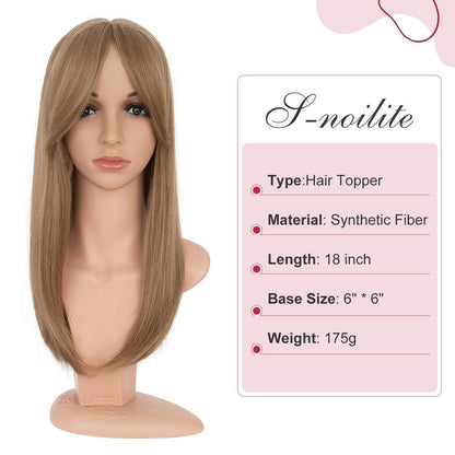 Haartopper Damen mit Fransen, Honigblond, 45cm