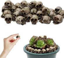 20er Set Mini Harz Totenköpfe Halloween Dekoration Skelett Party