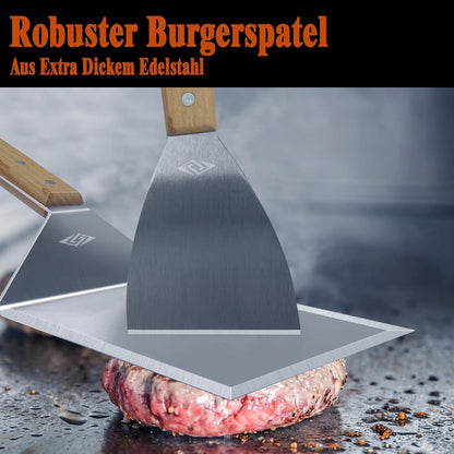 Edelstahl Grillspatel für Smash Burger und