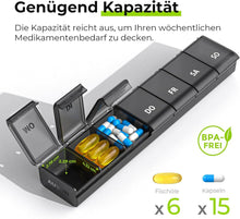 AUVON Tablettenbox 7 Tage Medikamentenbox Pillendose