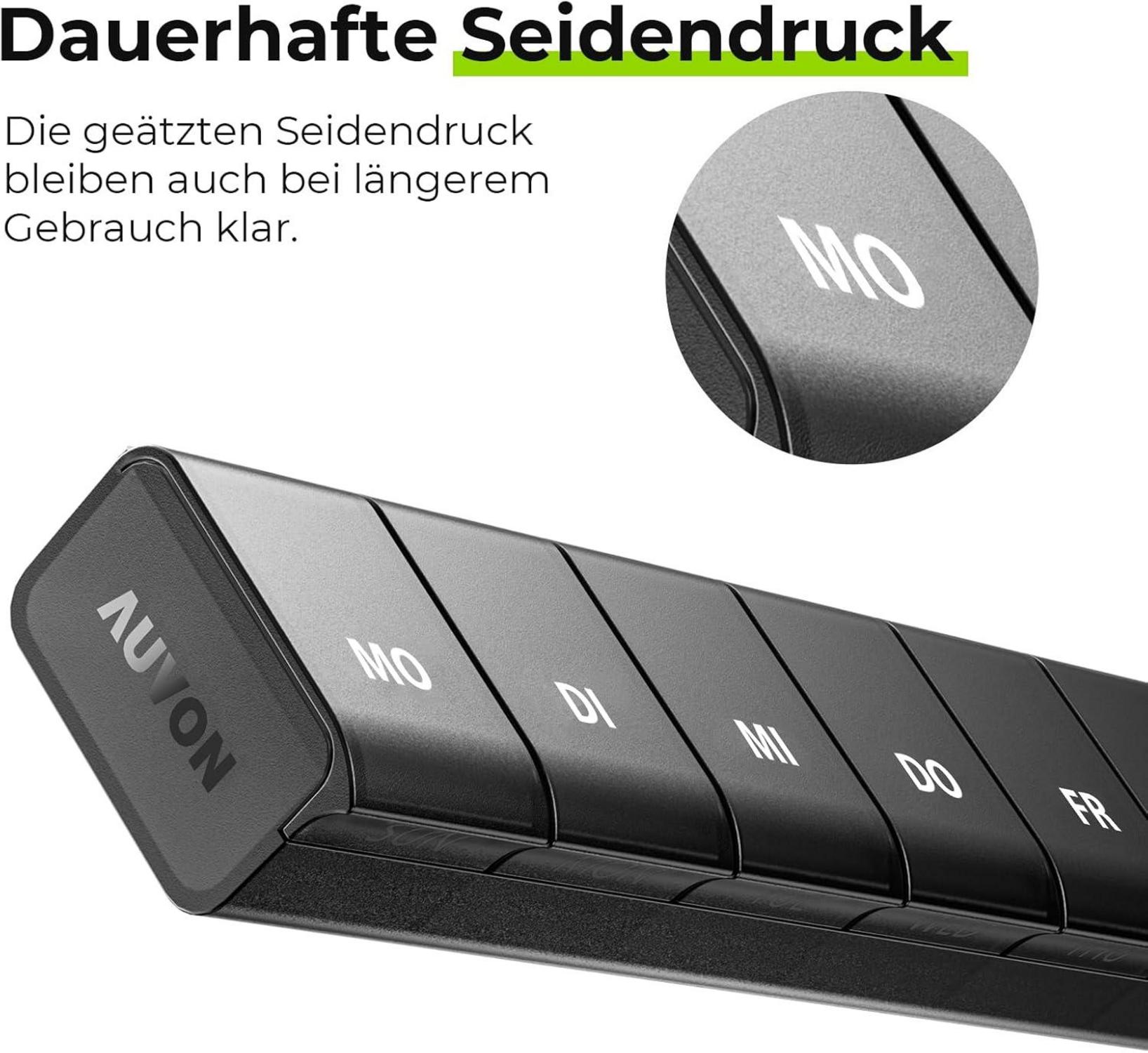 Tablettenbox 7 Tage Pillendose verbessertes Design Medikamentenbox