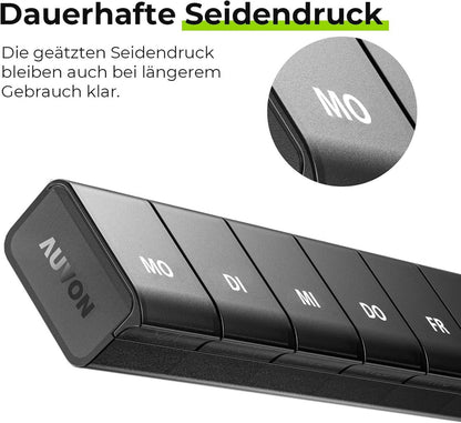 Tablettenbox 7 Tage Pillendose verbessertes Design Medikamentenbox