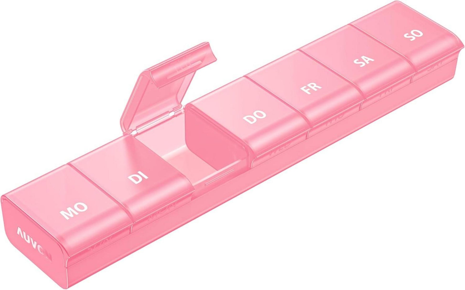 Pillendose 7 Tage für Medikamente Vitamine Rosa