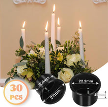 30er Set Metall Kerzenhalter Stabkerze für Deko - Schwarz
