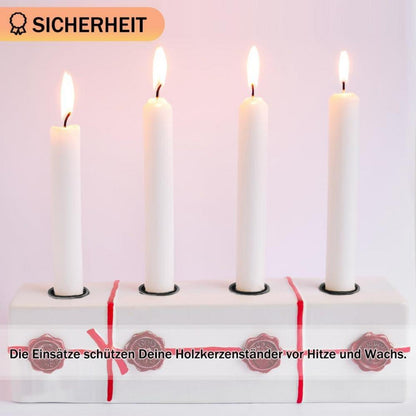 Stabkerzenhalter Metall Schwarz 30 Stück Kleine Kerzenständer