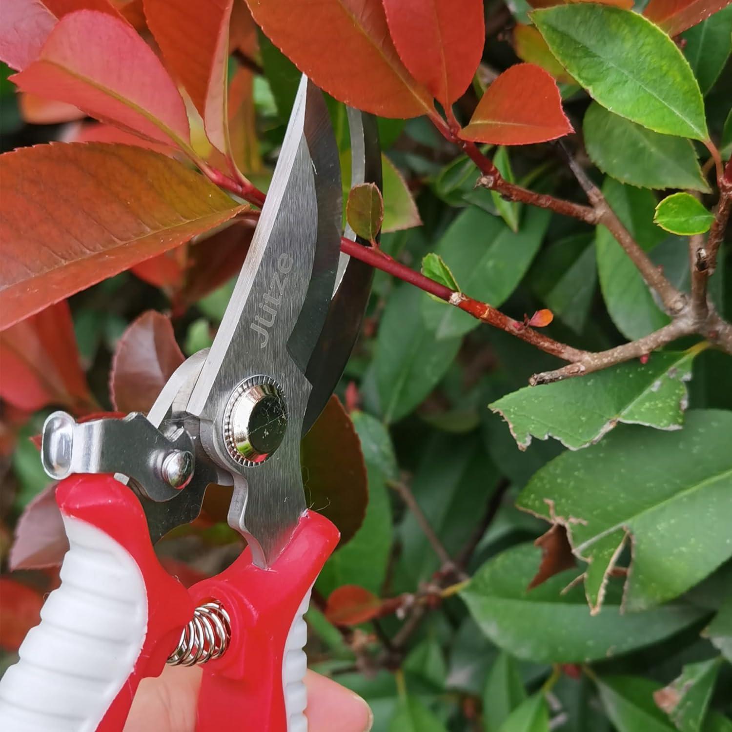Jütze Bypass-Gartenschere - Hochwertige Stahl-Klingen 19 cm Ergonomisch Blumen