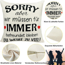Sunia Kissenbezüge 45x45 cm Beste Freundin Geschenk BFF Sofa