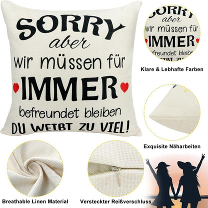 Sunia Kissenbezüge 45x45 cm Beste Freundin Geschenk BFF Sofa