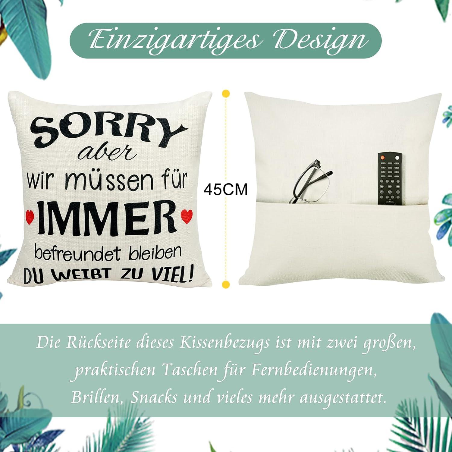 Sunia Dekokissenbezüge 45x45 cm BFF Geschenk Weihnachten
