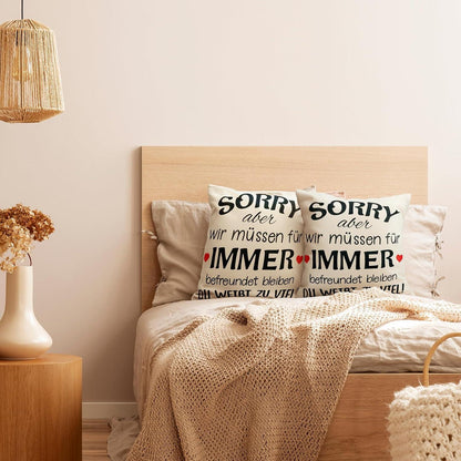 Geschenke für Beste Freundin Kissenbezüge 45x45 cm BFF Weihnachten
