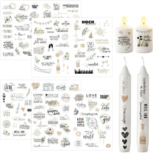 Kerzentattoos Hochzeit Deko Sticker Wasserschiebefolie Kerzen Sprüche