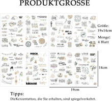 Kerzentattoos Hochzeit Sticker Wasserschiebefolie 4er Set