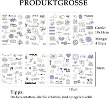 Hochzeit Sticker Kerzentattoos Wasserschiebefolie für Deko