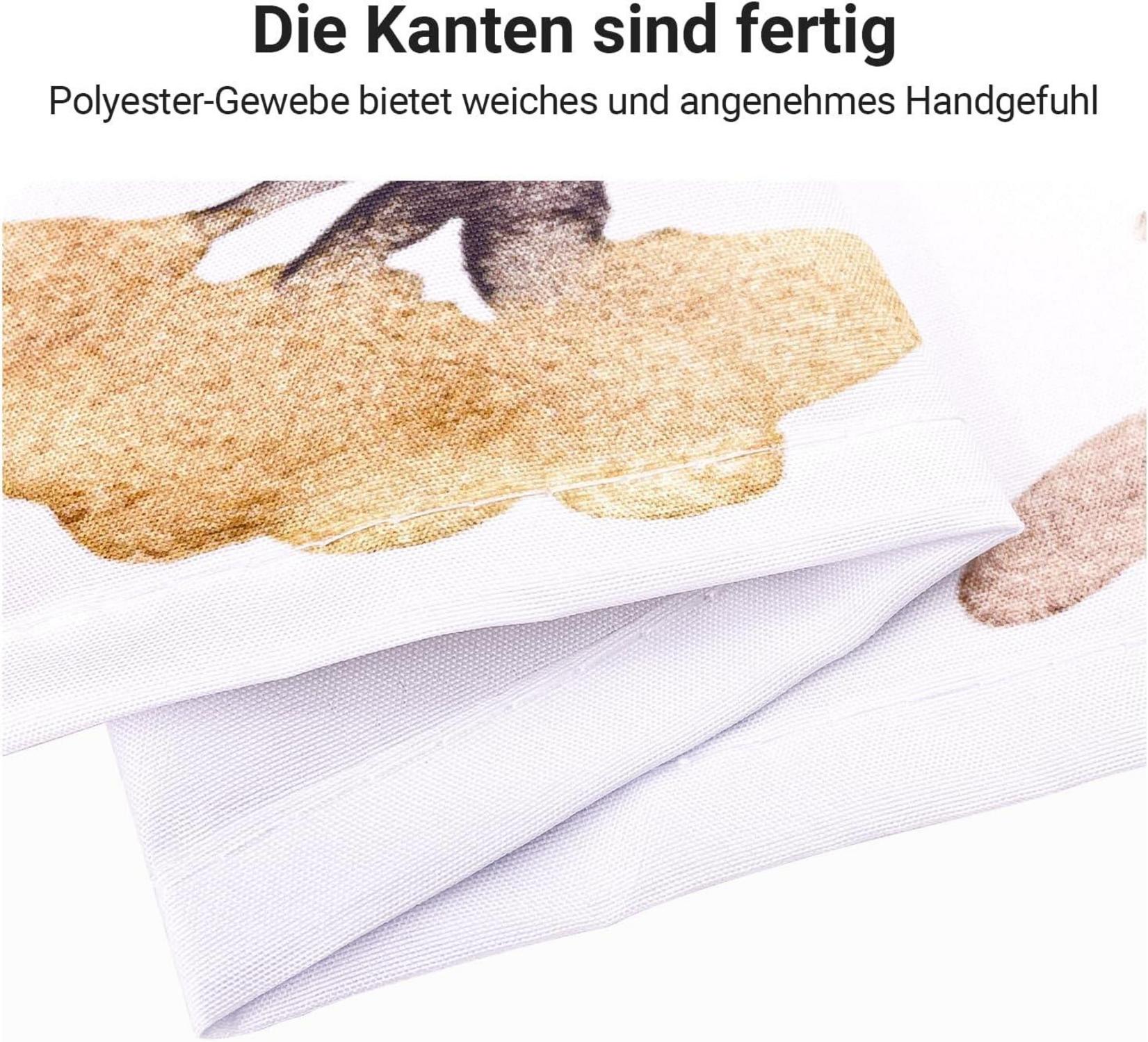Duschvorhang Blumen 240x200cm Polyester Textil Wasserdicht 16 Ringe