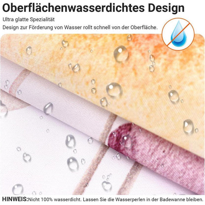 Duschvorhang Blumenmuster Wasserabweisend 200x200cm (1er