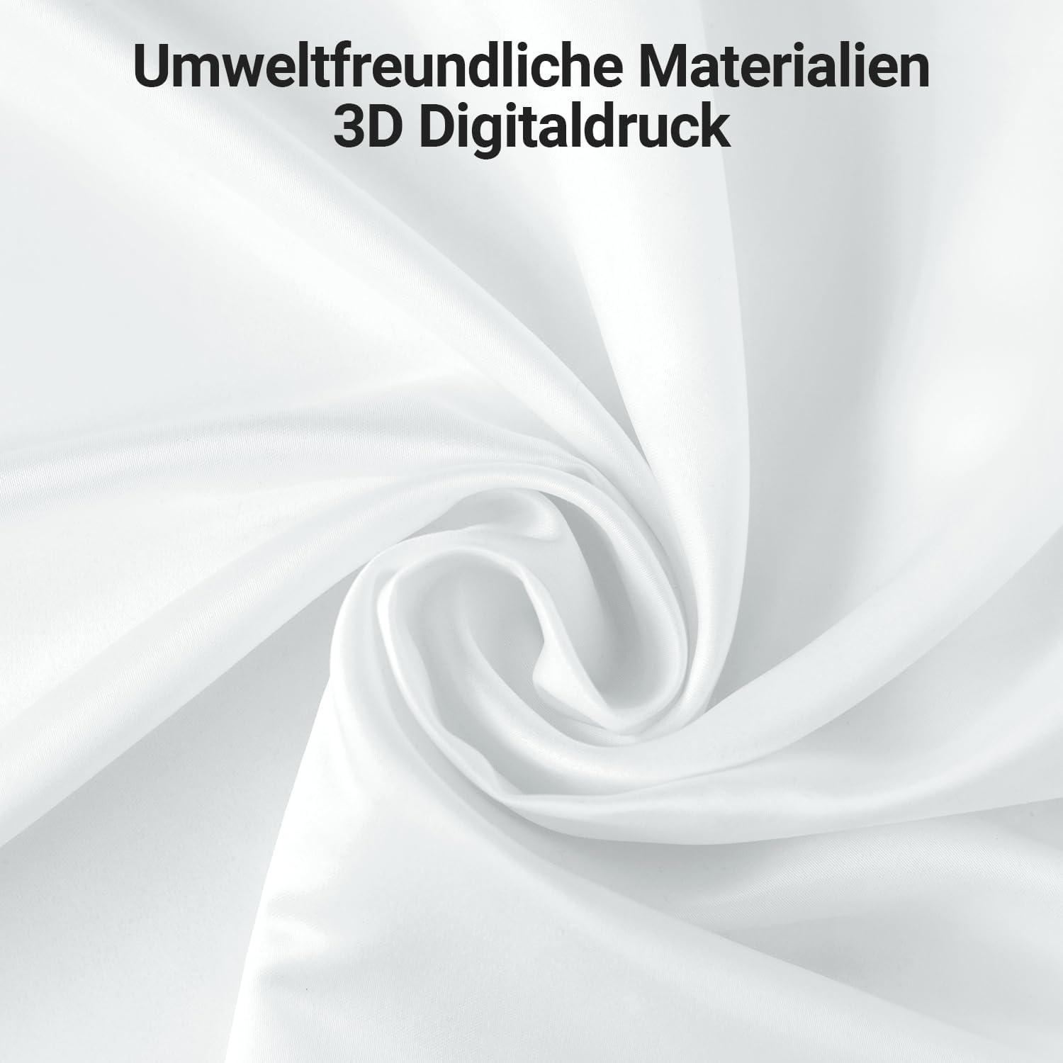 Duschvorhang 220x180cm Blumen Blätter Antischimmel Textil Wasserdicht Polyester Stoff Badevorhang