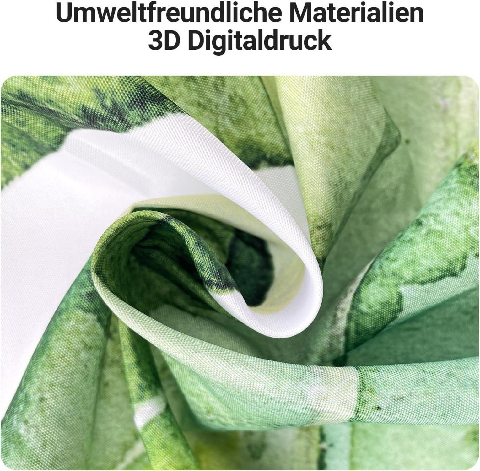 Duschvorhang Grün Blätter 180x180cm Antischimmel Polyester Textil
