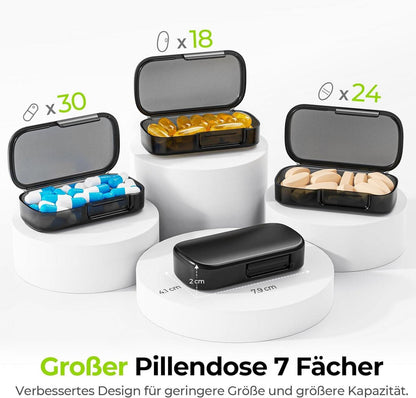 AUVON Tablettenbox 7 Tage, Medikamentenbox