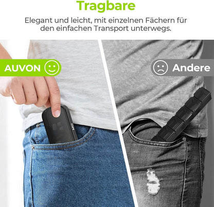 Tablettenbox 7 Tage Pillendose mit Großen Fächern BPA Frei