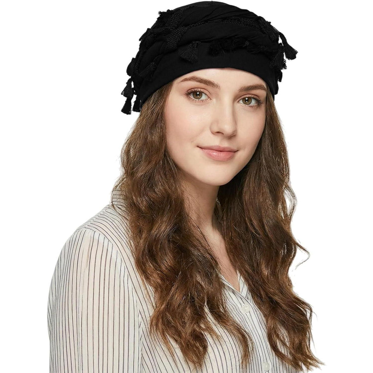 Vintage Herren Turban Durag aus Satin mit Twist-Design