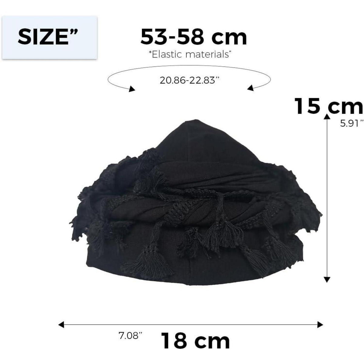 Vintage Herren Turban Durag aus Satin mit Twist-Design