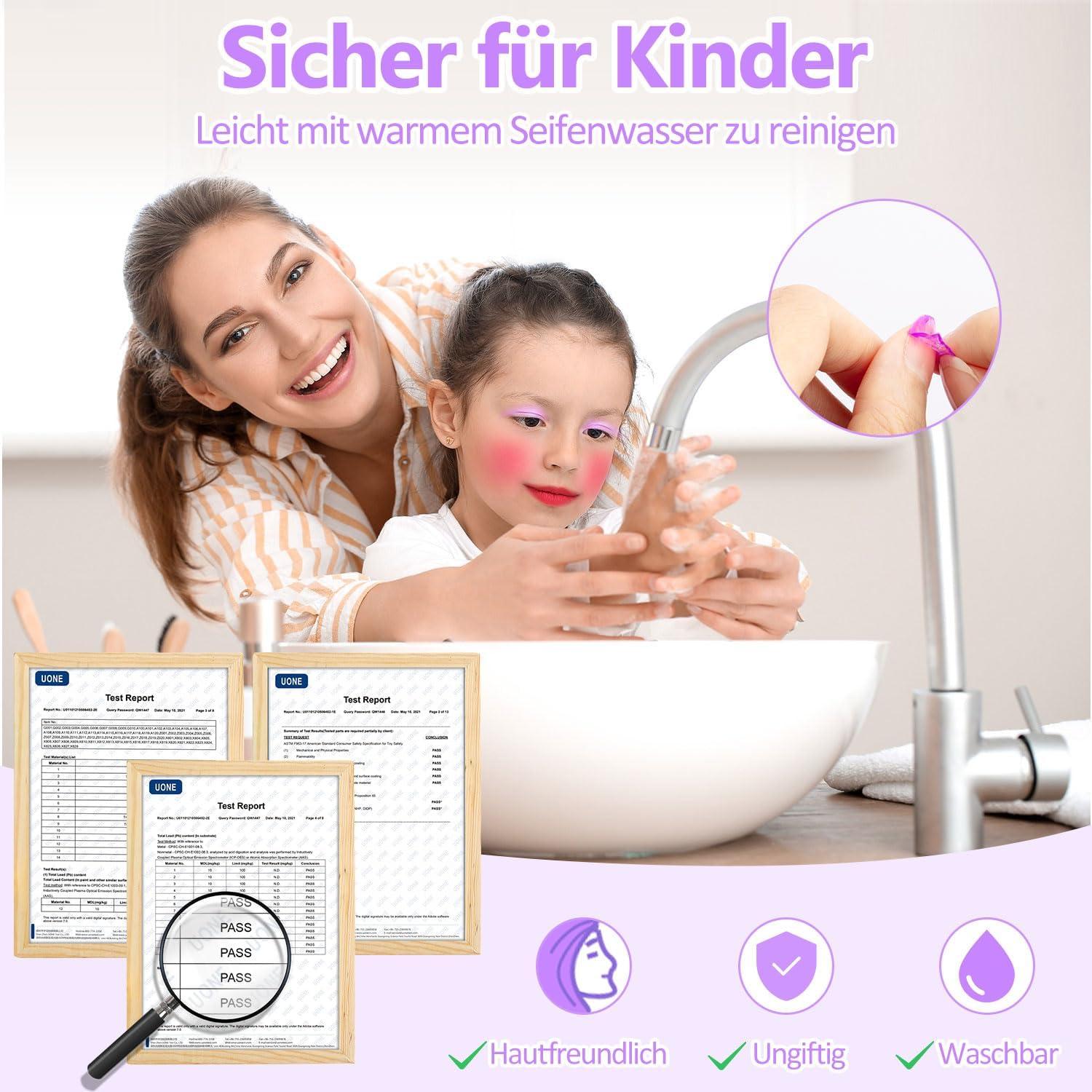 Kinder Schminkkoffer Set Mädchen 66-tlg. Waschbar Spielzeug Mädchen