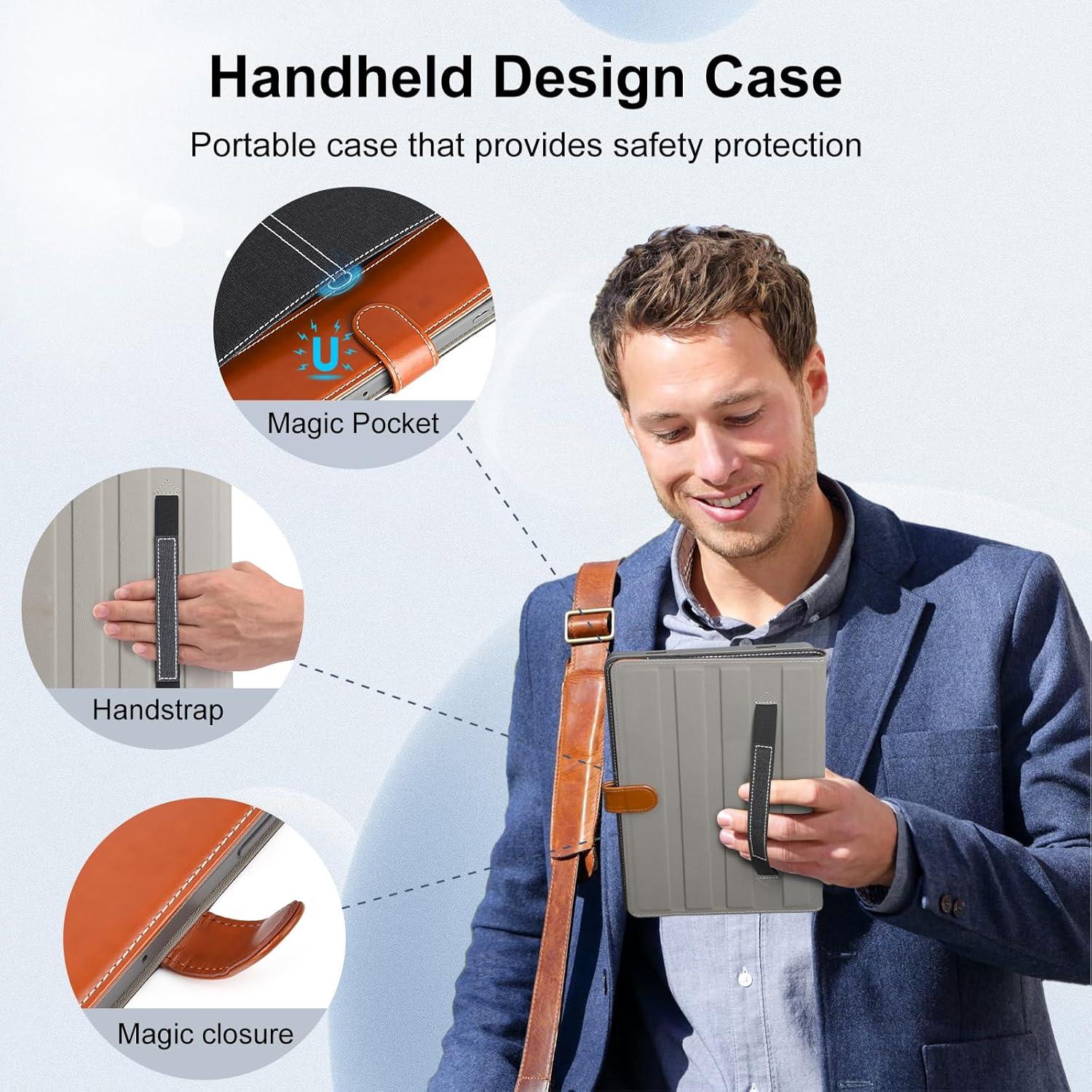 Hülle Samsung Galaxy Tab A9+ 11'' Denim Schwarz PU Leder TPU