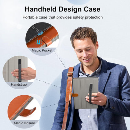Hülle Samsung Galaxy Tab A9+ 11'' Denim Schwarz PU Leder TPU