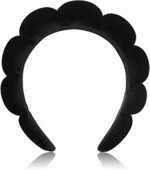 Spa-Stirnband Schwamm Frottee Makeup Hautpflege Schwarz