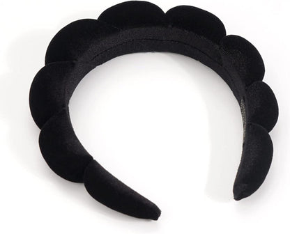 Spa-Stirnband Schwamm Makeup Hautpflege Frottee Wolken Schwarz 1