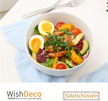 Große White Porzellanschüssel Set - 3er Salatnudelschalen