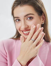 Verlobungsring Damen 1 Karat Moissanit Silber 925