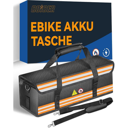COICER E-Bike Akku Tasche - Feuerfeste Schutzhülle Lipo Box