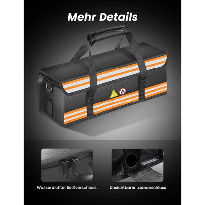 COICER E-Bike Akku Tasche - Feuerfeste Schutzhülle Lipo Box