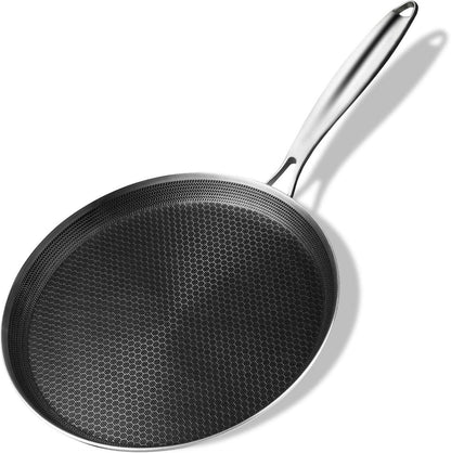 Crepe Pfanne 28cm Edelstahl Antihaft Wabenstruktur Induktion