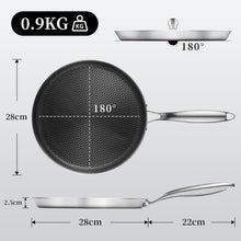 Crepe Pfanne 28cm Edelstahl Antihaft Wabenstruktur