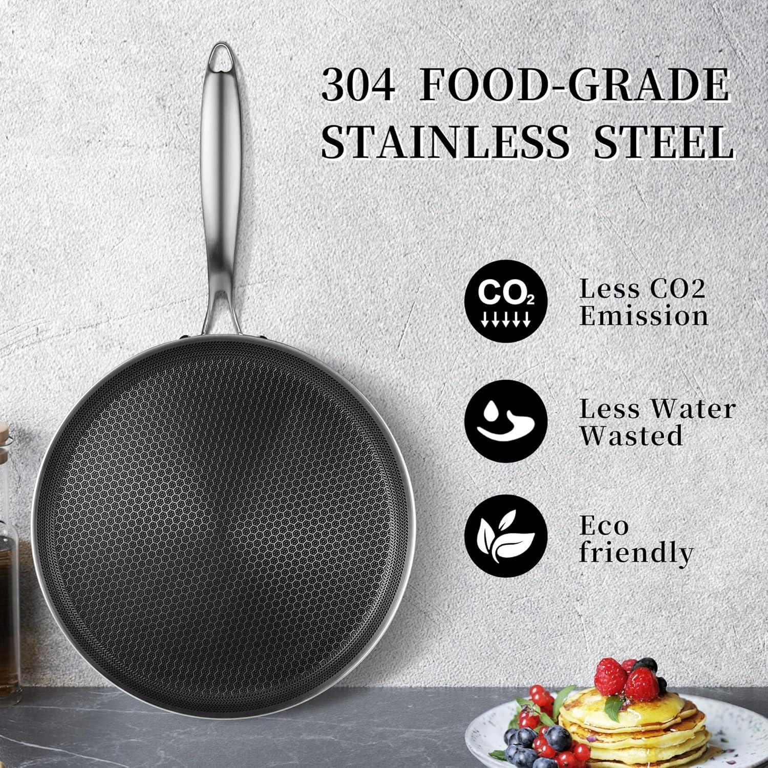 Crepe Pfanne 28cm Edelstahl Antihaft