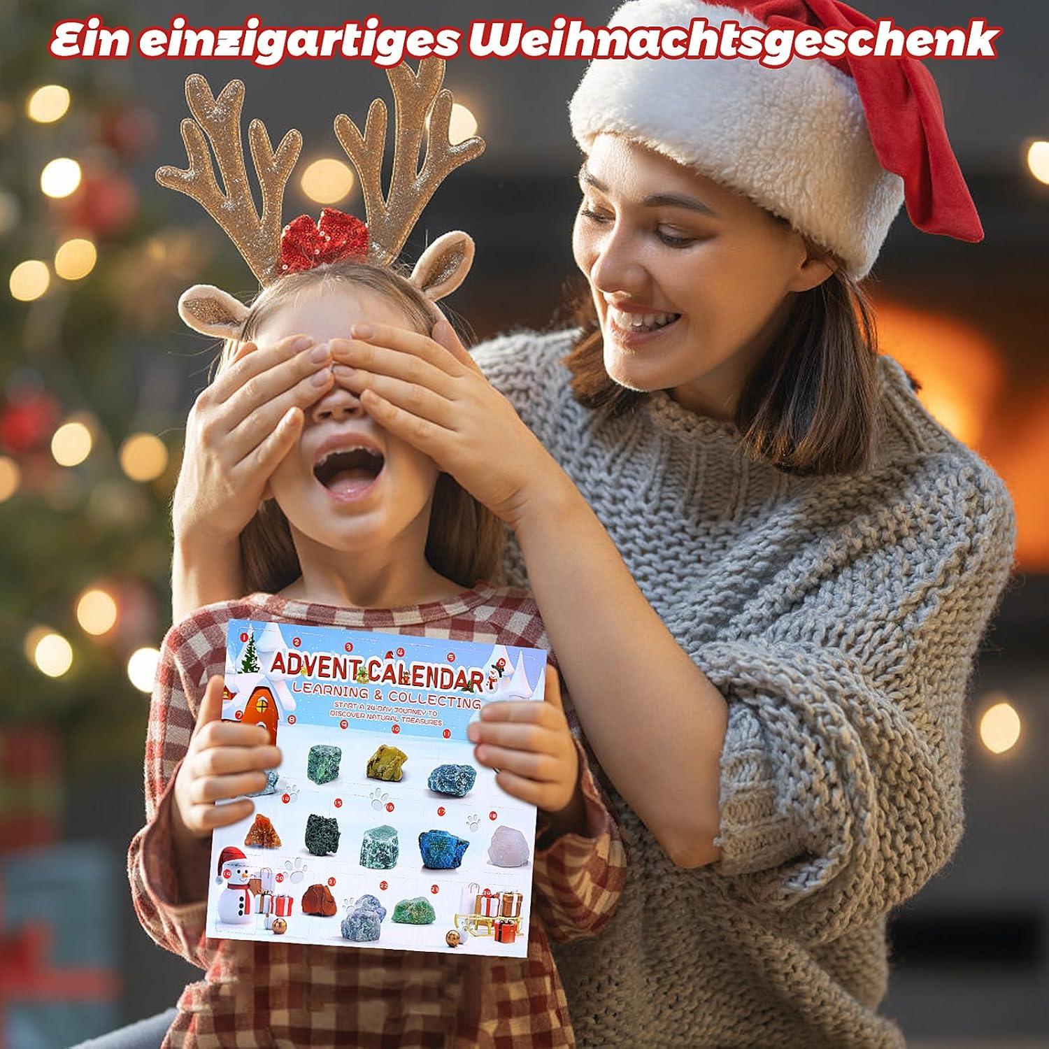 Adventskalender Kristalle 24 Tage Weihnachten Edelsteine Kinder Geologie