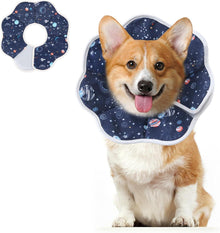 Halskrause Hund Katze Leckschutz nach Operationen Galaxie-Muster L