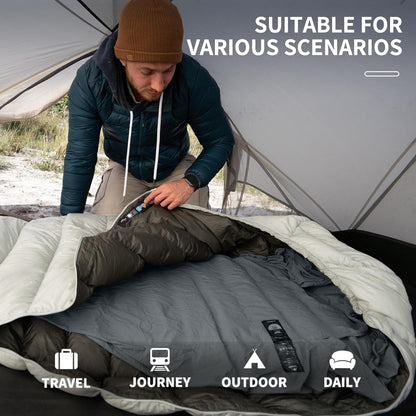Ultraleichter Hüttenschlafsack Liner 128g Reisedecke Blau