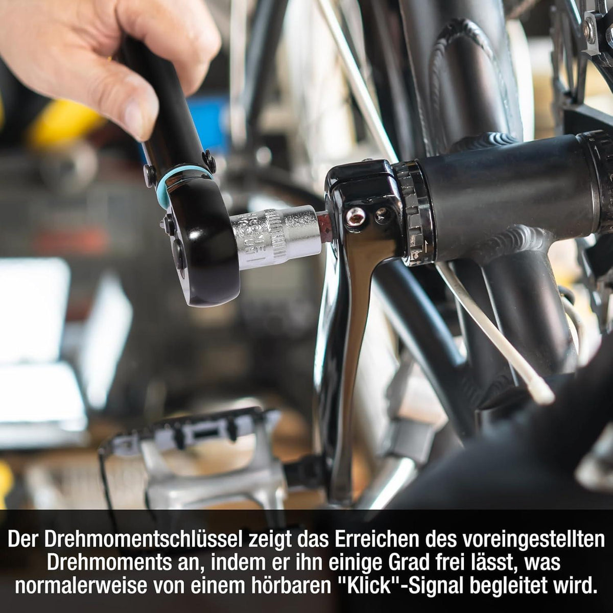 21-teiliger Drehmomentschlüssel 1/4" 2-25 Nm für Fahrrad & Motorrad