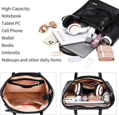 Elegante Damen Handtasche Groß für Büro Schule Einkauf