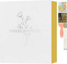 Selbstklebendes Hochzeitsalbum Leinenfotoalbum 40 Seiten 29x27cm
