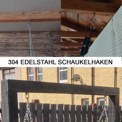 Schaukelhaken Edelstahl Karabiner Schraubverschluss Halterung