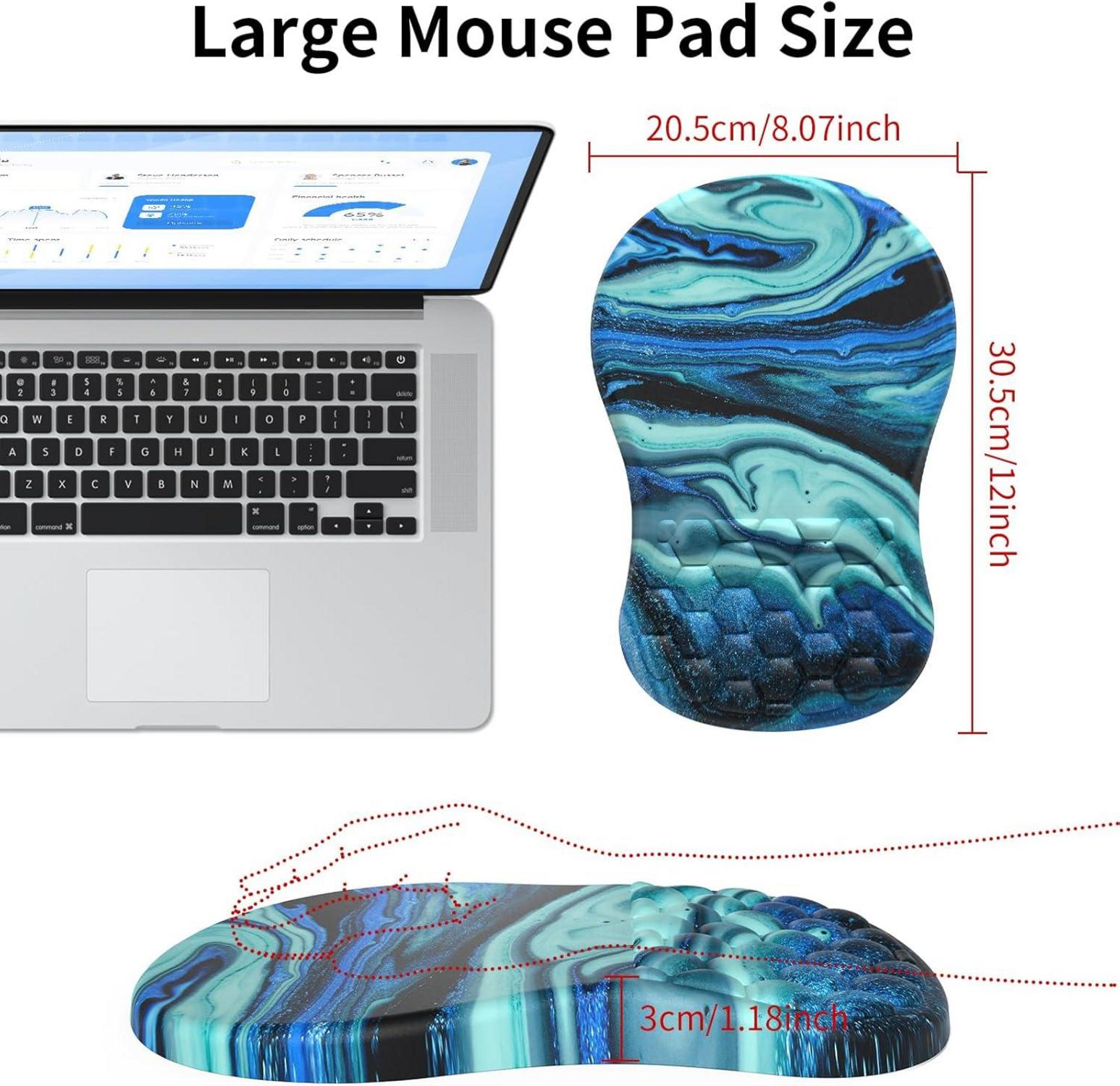 Ergonomisches Mauspad Handauflage Memory-Schaum PU-Unterseite