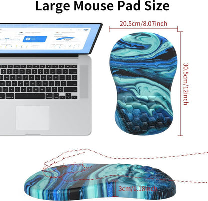 Ergonomisches Mauspad Handauflage Memory-Schaum PU-Unterseite