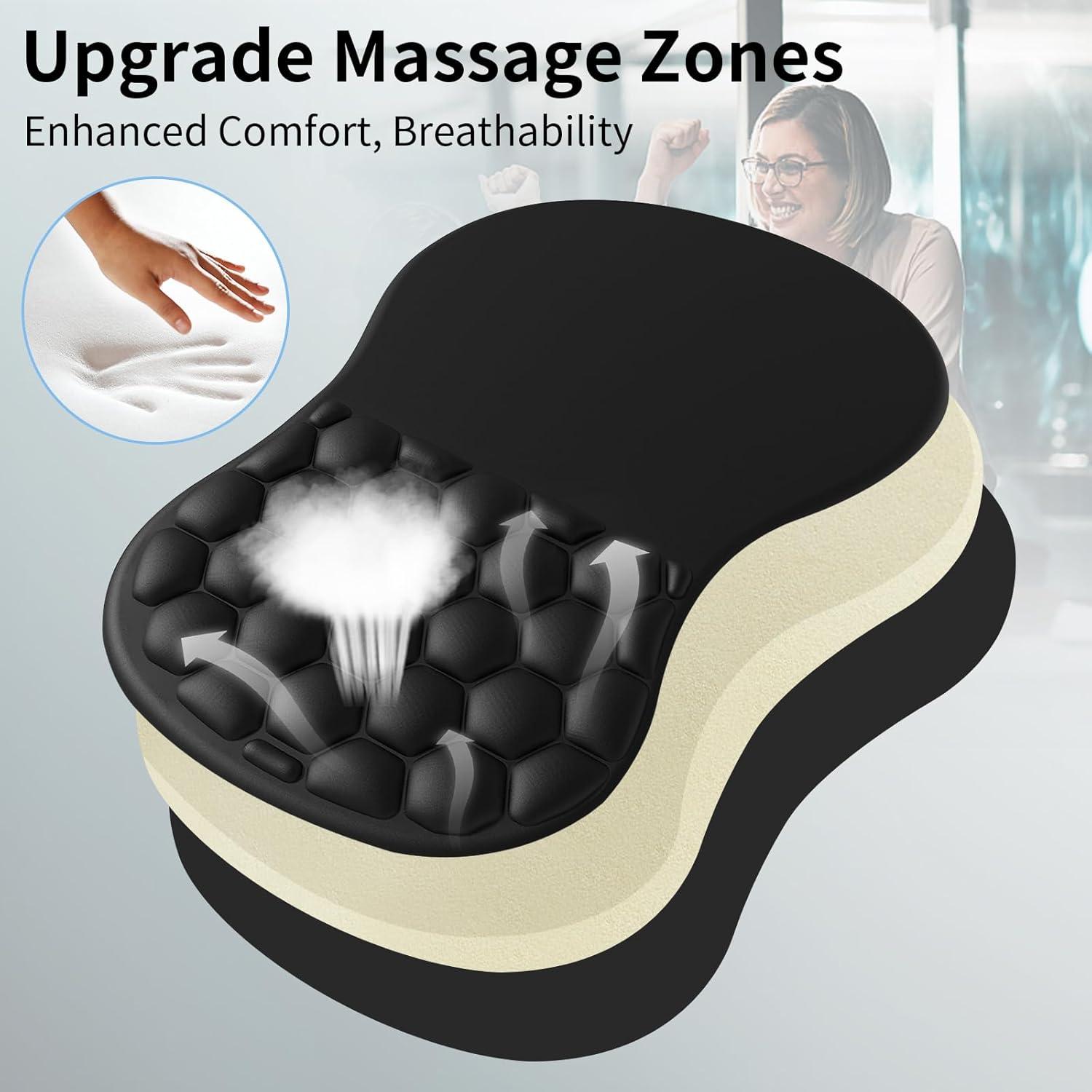 Ergonomisches Mauspad mit Handauflage und Memory-Schaum Schwarz
