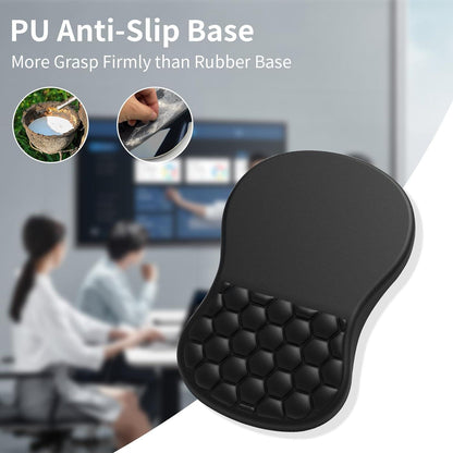 Ergonomische Mauspad mit Handauflage und Memory-Schaum, Schwarz